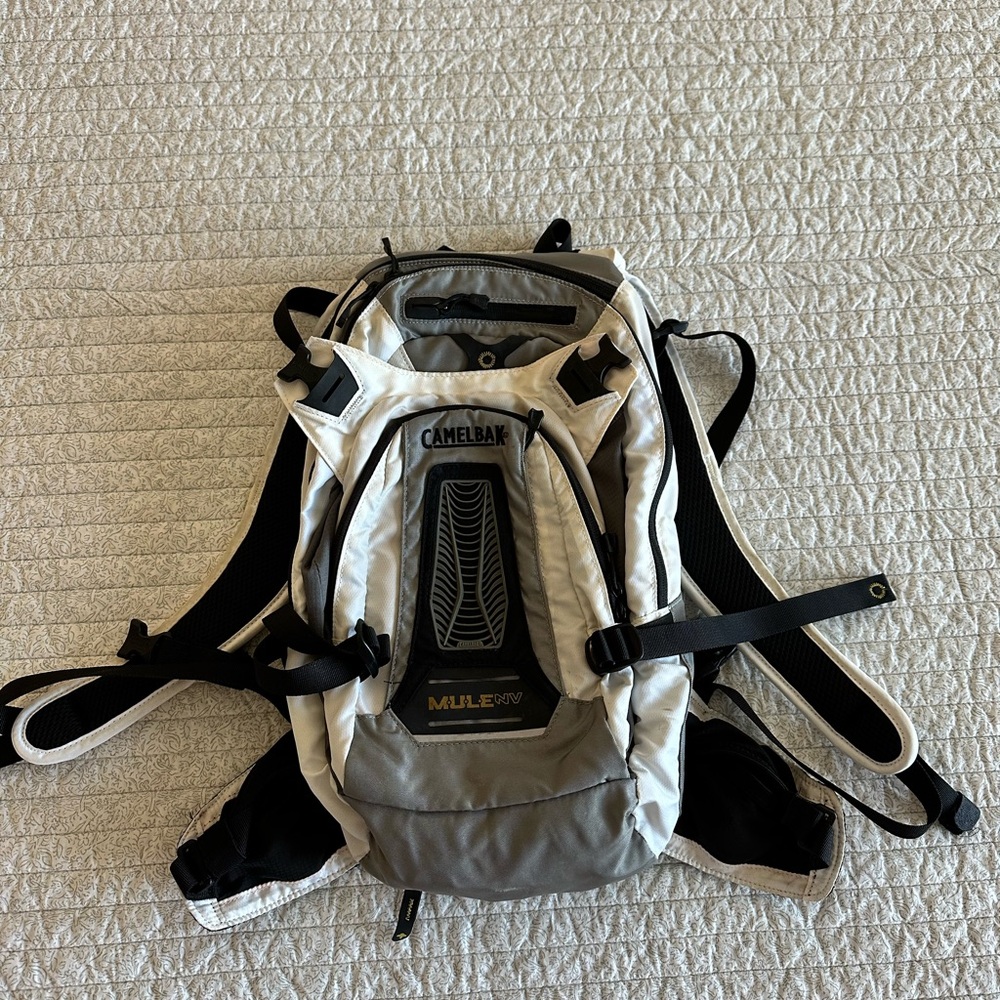 CamelBak Mule NV Hydration Backpack - White, Gray & Black